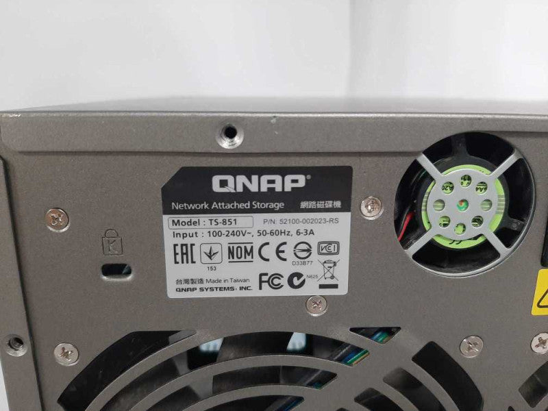 QNAP TS-851 8-Bay Network Attached Storage w/ 4x HDD Trays, Read _