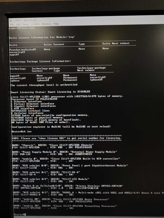Cisco C1111 Series C1117-4PLTEEA Integrated Services Router _