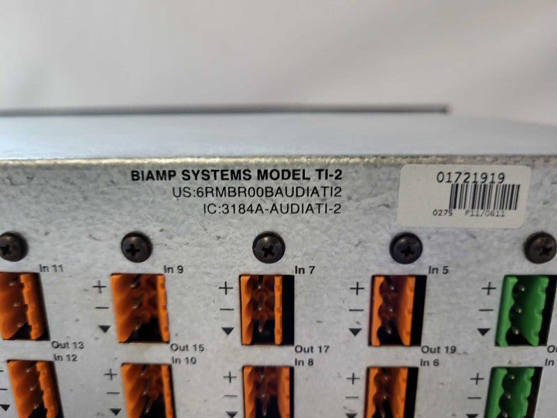 BIAMP Systems Audia Flex Model TI-2 Digital Audio Processor Q-