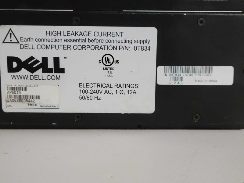 APC Dell PDU-15A/IEC OUT AP6015 Power Distribution Unit Q_