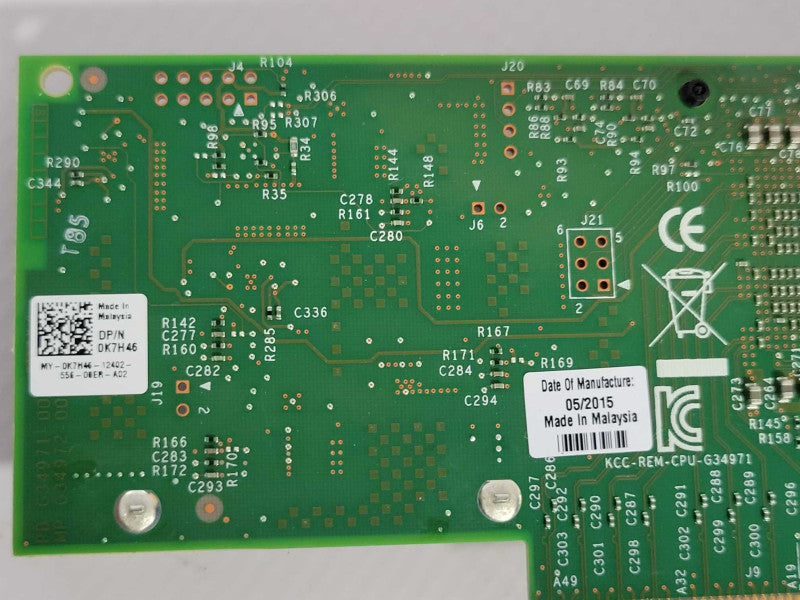 DELL INTEL X540-T2 CONVERGED Dual Port 10Gb Ethernet Network ADAPTER K7H46 Q_