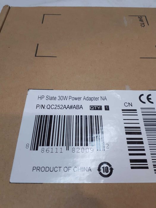 New HP Slate 30W Power Adapter NA QC252AA#ABA _ &