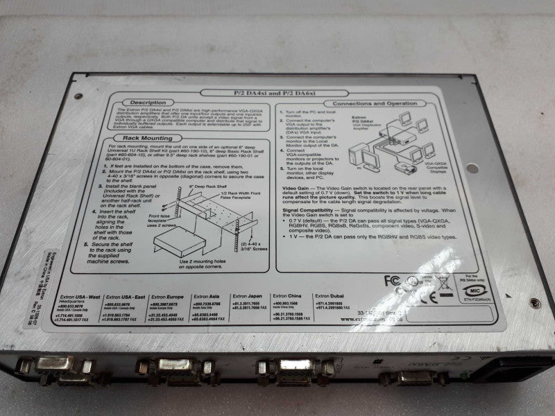 Extron P/2 DA6xi Six Output VGA Distribution Amplifier &