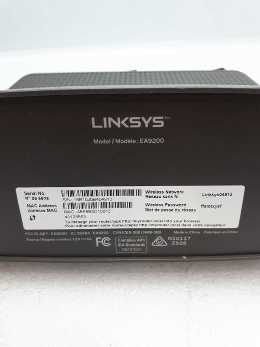 Linksys EA9200 Tri-Band  Gigabit Smart WiFi Router Modem &