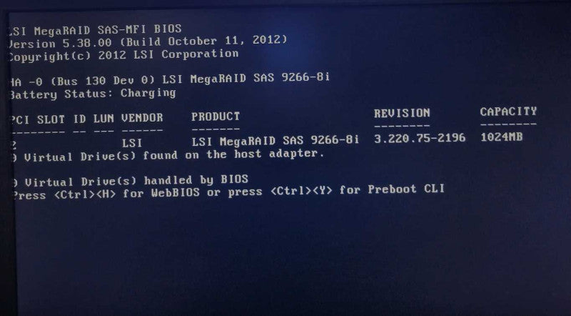Cisco UCS C220 M3 with 1x Xeon E5-2609 0 @ 2.40GHz 32GB RAM - SAS 9266 8i 1GB