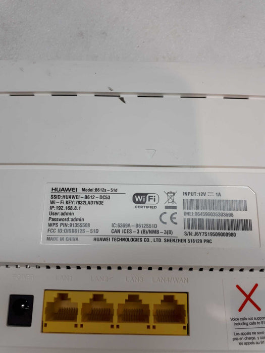 Huawei B612s-51d WiFi Router 4G LTE  &