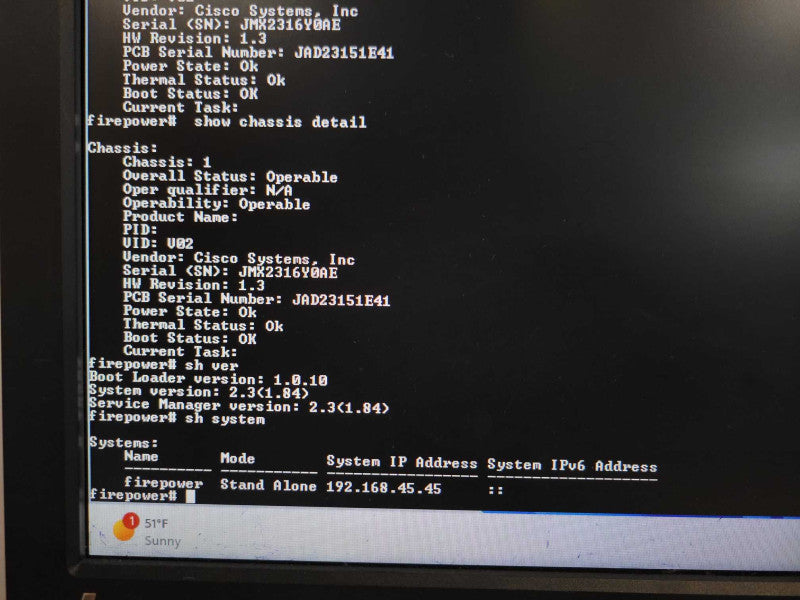 Cisco FPR-2100 Series FPR-2110 V02 Firewall Security Appliance w/ 100GB SSD _