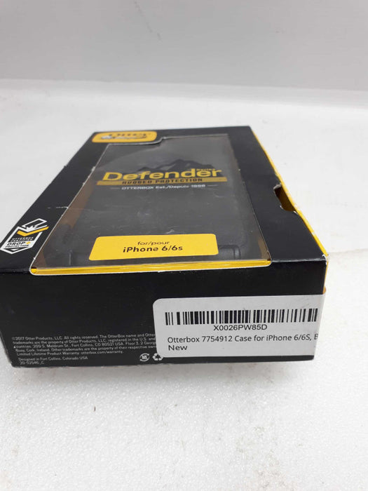 New Otterbox Defender Series Case for Apple iPhone 6/6s - Black  Case Only &
