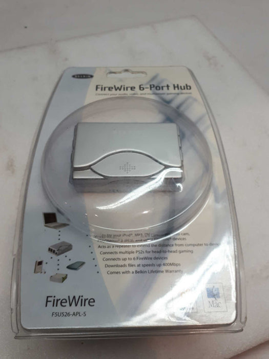 Belkin (F5U526-APL-S) 6-Ports FireWire External Hub &