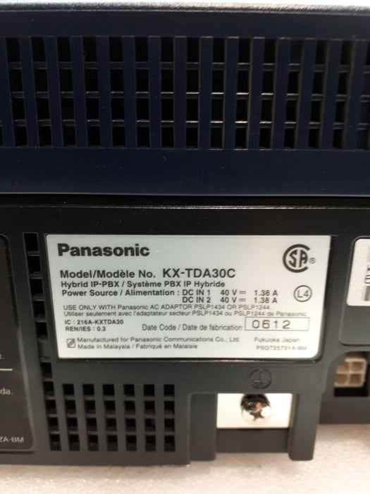 Panasonic KX-TDA30C 4x4 Phone System Cabinet &
