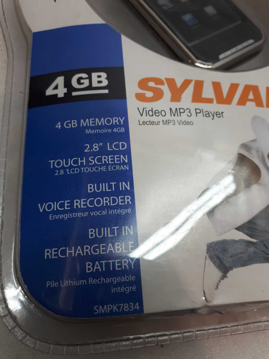 New Sylvania SMPK7834 4 GB Touch  MP3 Video Media Player with 2.8\\" screen &