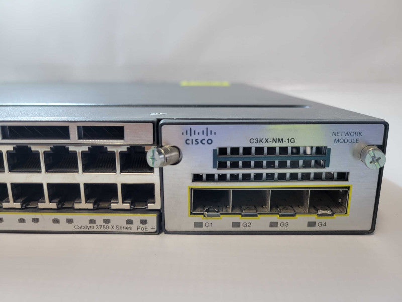 Cisco Catalyst 3750-X series PoE+ 24P Gigabit switch C3KX-NM-1G Q