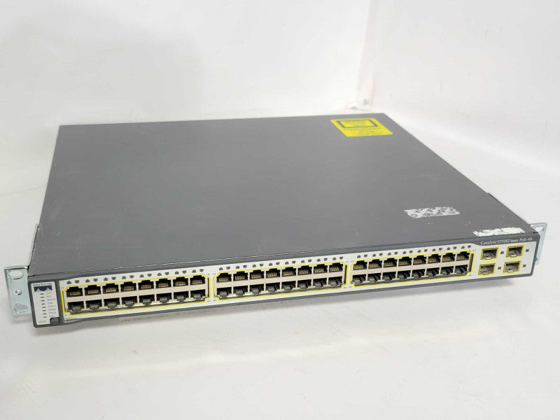 CISCO WS-C3750G-48PS-S 48-Port Gigabit Managed Switch Q_