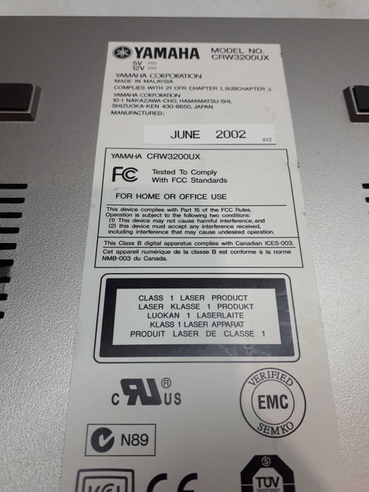 Yamaha CRW3200UX Ext CD RW with Light Speed 3 &