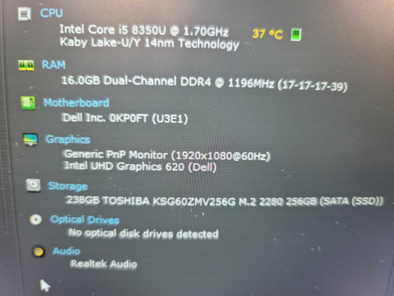 Dell Latitude 7490 i5-8350U @ 1.70GHz, 16GB DDR4, 256GB SSD QÎ²