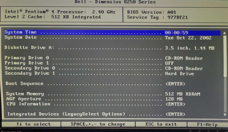 Vintage - Dell Dimension 8250 - Pentium 4 @ 2.4Ghz - 512MB RDRAM - SB LIVE!