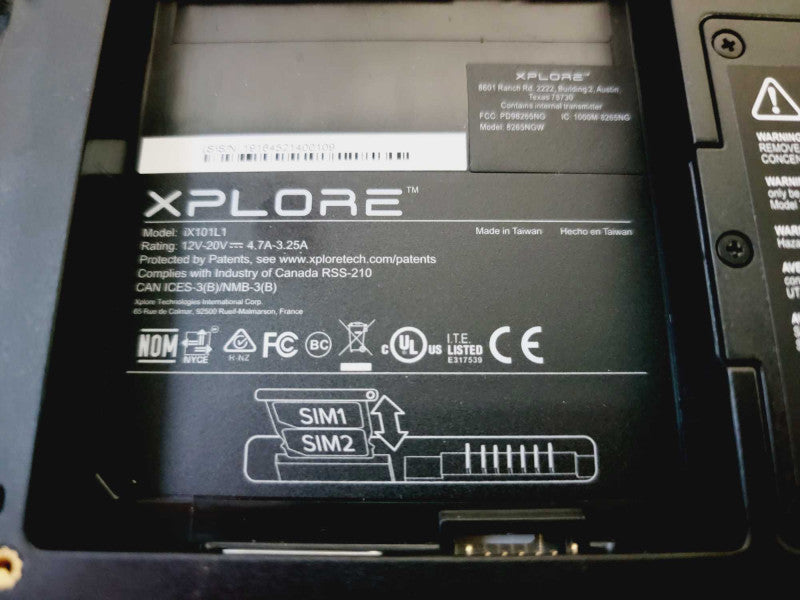 Zebra Xplore Rugged Tablet iX101L1 - 64GB - Black  (