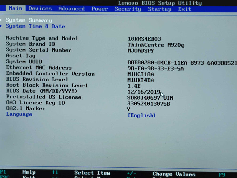 Lenovo M920q ThinkCentre Tiny PC Core i7-8700T 2.40GHz 12GB 500GB SSD SEE _