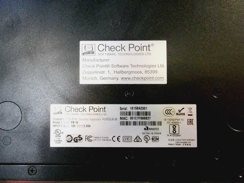 Check Point PB-10 3100 Firewall Intel Atom - Factory Reset  (