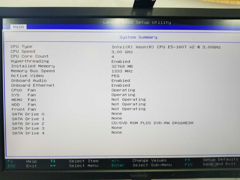 Lenovo S30 Xeon E5-1607 V2 @ 3.00ghz / 32gb ram / Quadro K600 #