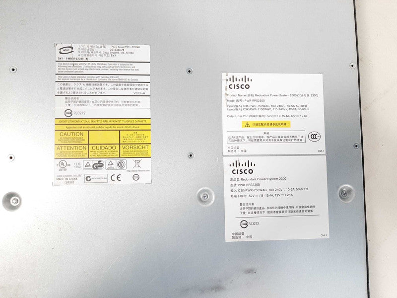 Cisco Redundant Power System 2300 PWR-RPS2300 w/ 2X C3K-PWR-1150WAC PSU $