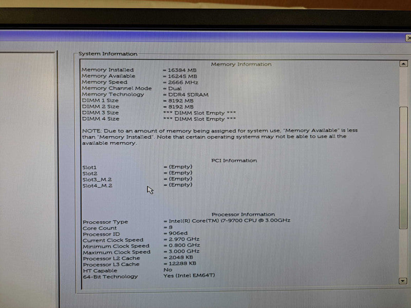 Dell OptiPlex 7070-SFF Core i7-9700 @ 3.0GHz 16GB DDR4 RAM )