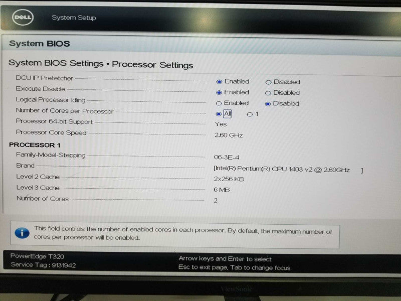 Dell Poweredge T320 Pentium 1403 V2 @ 2.60ghz / 32gb ram / READ #