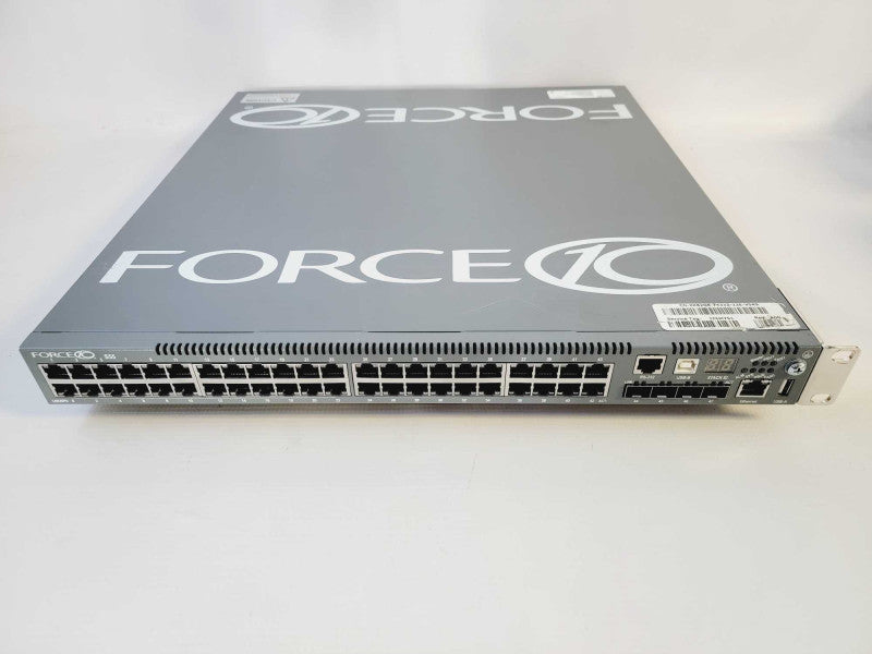 Force 10 S55T-AC-R 44 Port 4x SFP Network Switch + S55 12G Stacking Module Q(