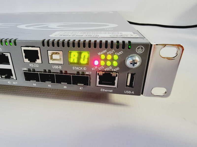 Force 10 S55T-AC-R 44 Port 4x SFP Network Switch + S55 12G Stacking Module Q(