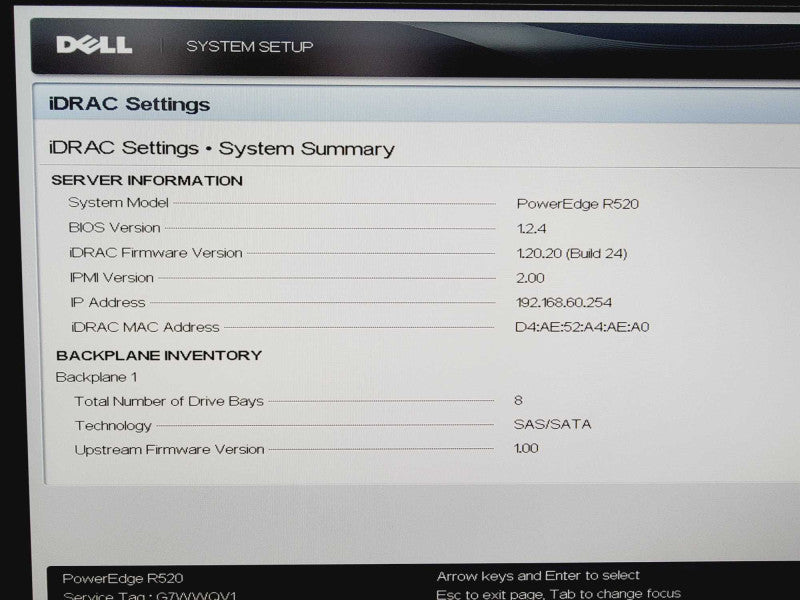 Dell PowerEdge R520 2x Xeon E5-2407 @ 2.2GHz 16GB DDR3 8x 3.5\\" No HDD/Raid (