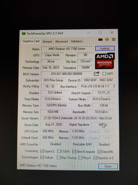 XFX Radeon 7750