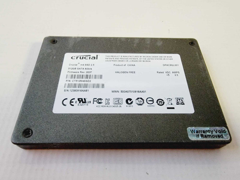Solid State Drive - 512GB - Sata 2.5\\" [Crucial SSD] (