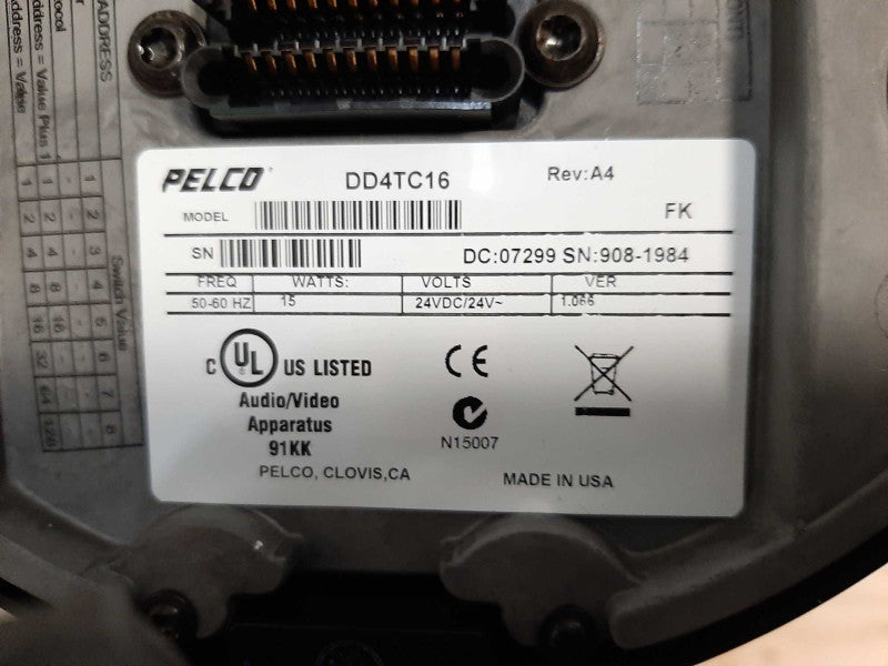 Pelco DD4C16 Camera with BB4T-PG-E Housing READ $
