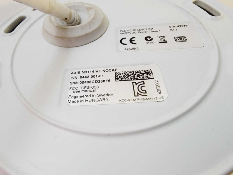 Axis M3114-VE 720P HD H.264 PoE Outdoor Network Security Camera with 2mm Lens (