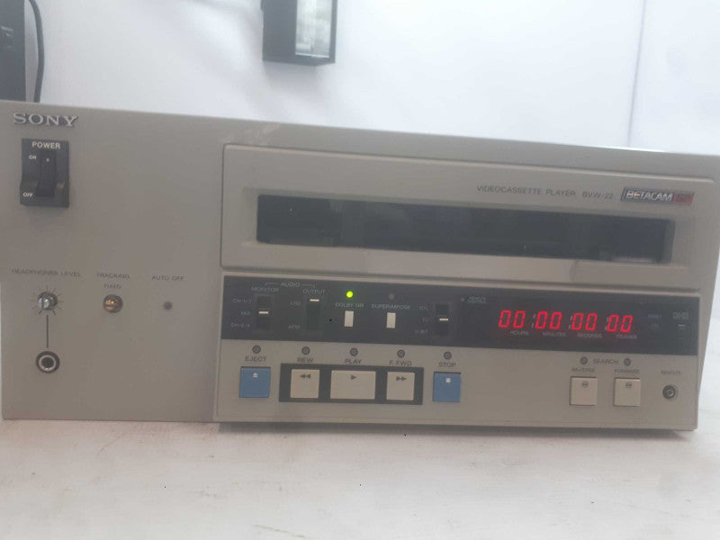 Sony VideoCassette Player Model: BVW-22 Q