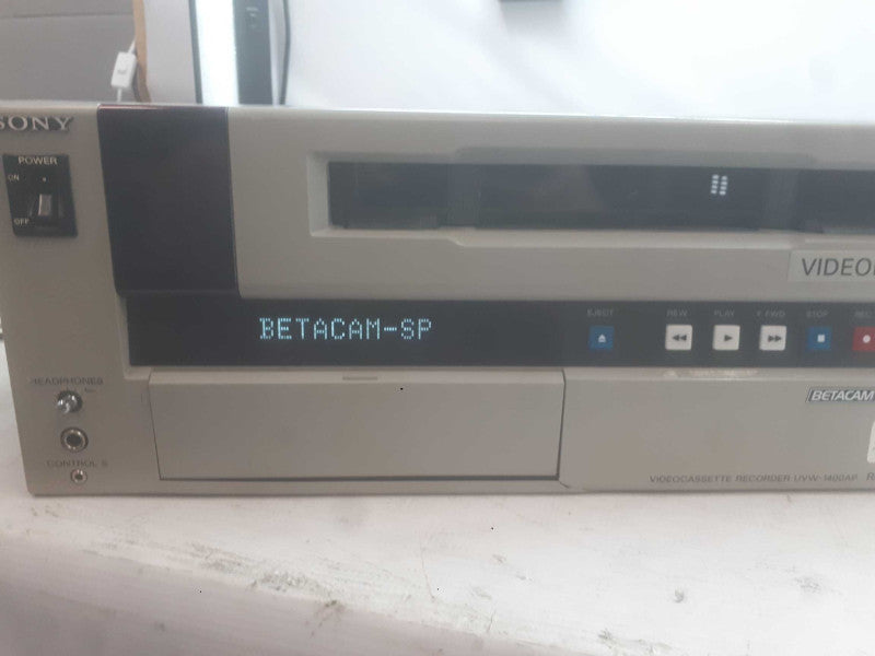 Sony Videocassette Recorder BetaCam SP Videodex Model: UVW-1400AP Q