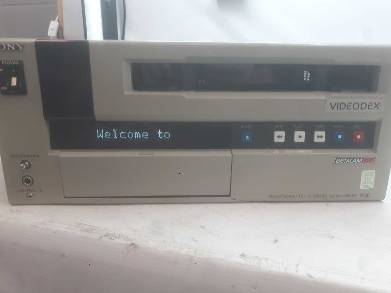 Sony Videocassette Recorder BetaCam SP Videodex Model: UVW-1400AP Q