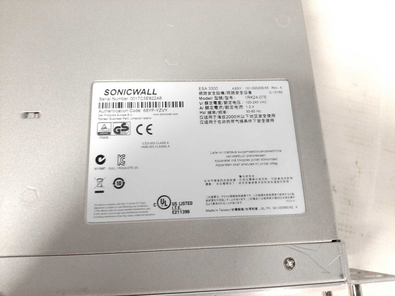 SONICWALL ESA 3300 EMAIL SECURITY APPLIANCE Model 1RK24-07E $