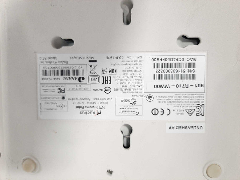 Ruckus R710 Dual band Wireless Access Point PoE+ UNLEASHED 901-R710-WW00 $