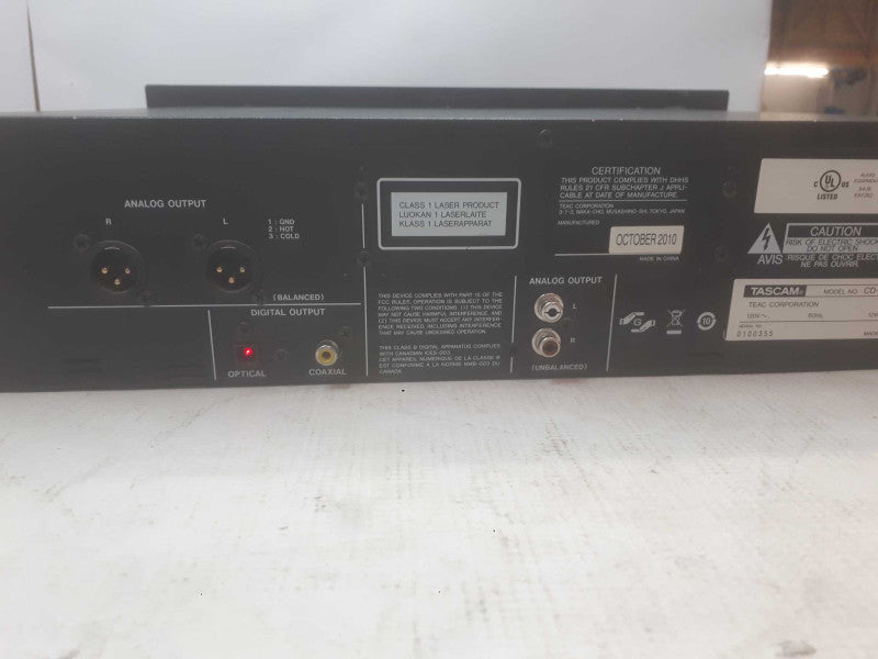 TasCam CD-355 5 Disc Changer Rackmount