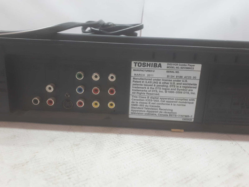 Toshiba DVD VCR Combo Player model: SDV398KC2