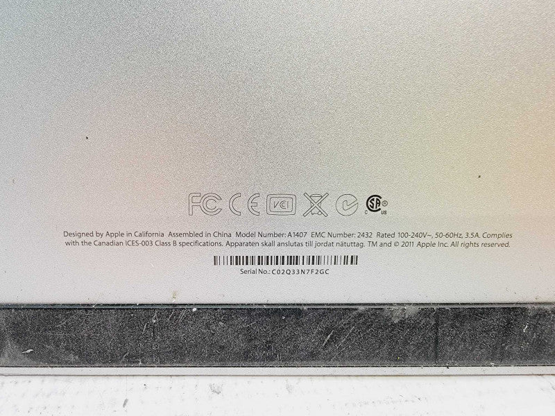 Apple Thunderbolt Display A1407 27\\" Widescreen LCD Monitor [Read] (