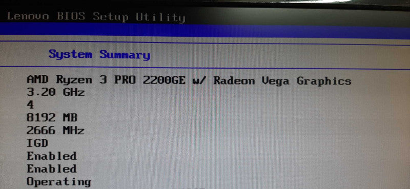 Lenovo ThinkCentre M715q USFF Desktop Ryzen 3 2200GE 8GB DDR4 256GB SSD Q@