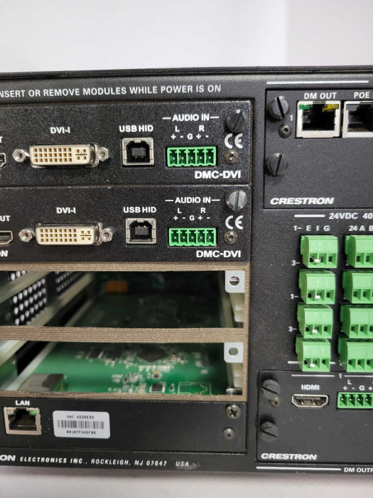Crestron DM-MD8X8 8x8 Digital Media Switcher w/ Cards Read Q_