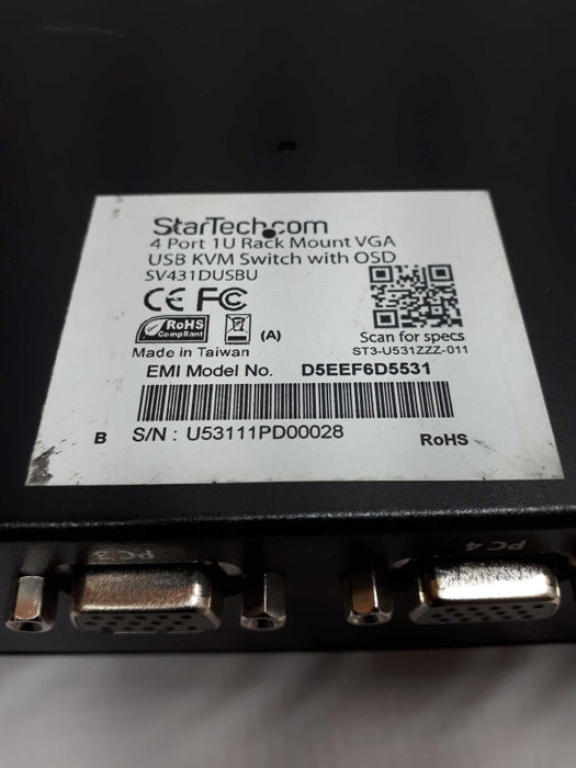StarTech SV431DUSBU 4-Ports 1u External KVM switch USB  &