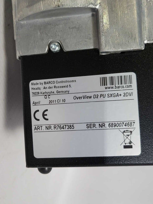 BARCO Overview D2 PU SXGA+ 2DVI Projector Head, Read Q_