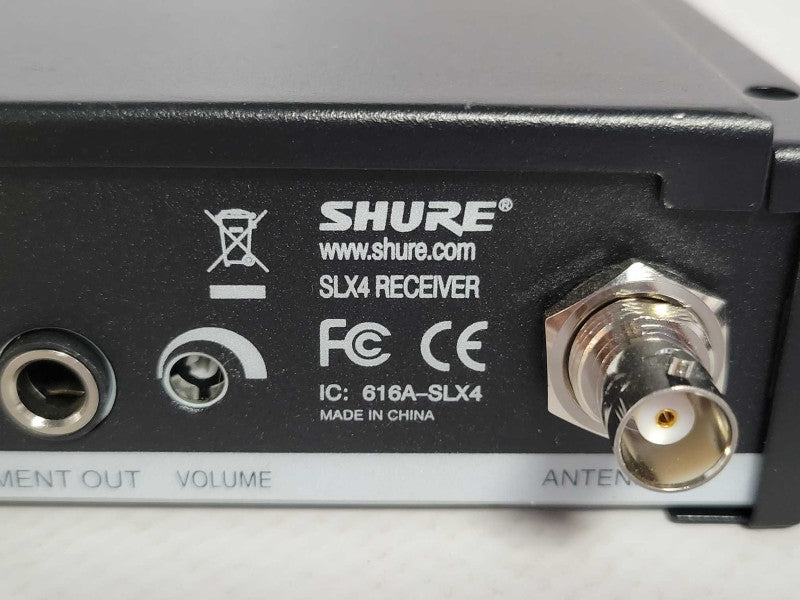Shure SLX4 Wireless Receiver (H5 518-542MHz) Q_