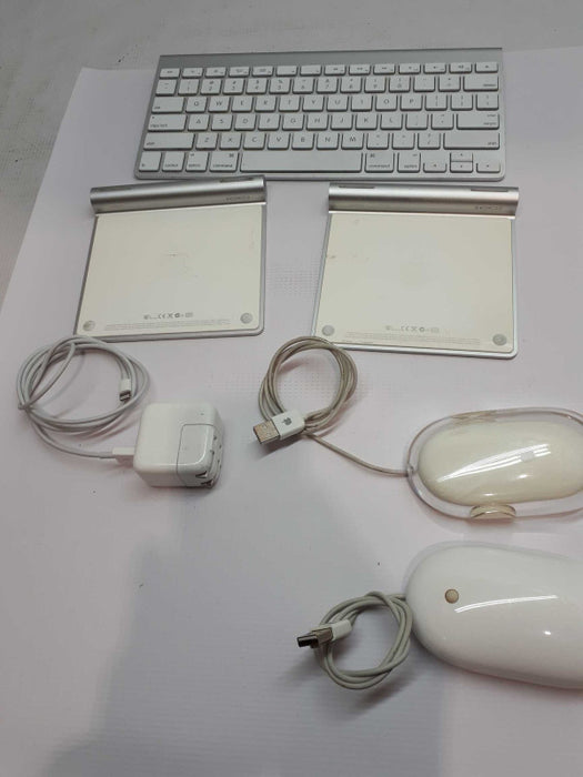 Assorted Apple mice, pads and key board &