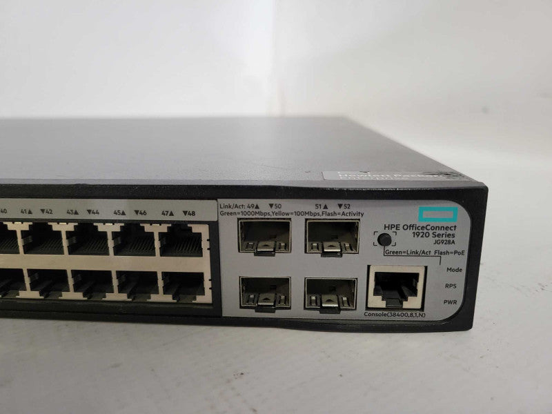 HP JG928A 1920-48G-PoE Plus 48-Port Gigabit Ethernet Switch _