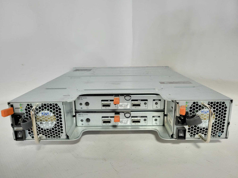 Dell PowerVault MD1200 12-Bay Storage, 2x MD12 03DJRJ Controllers 2x PSU _